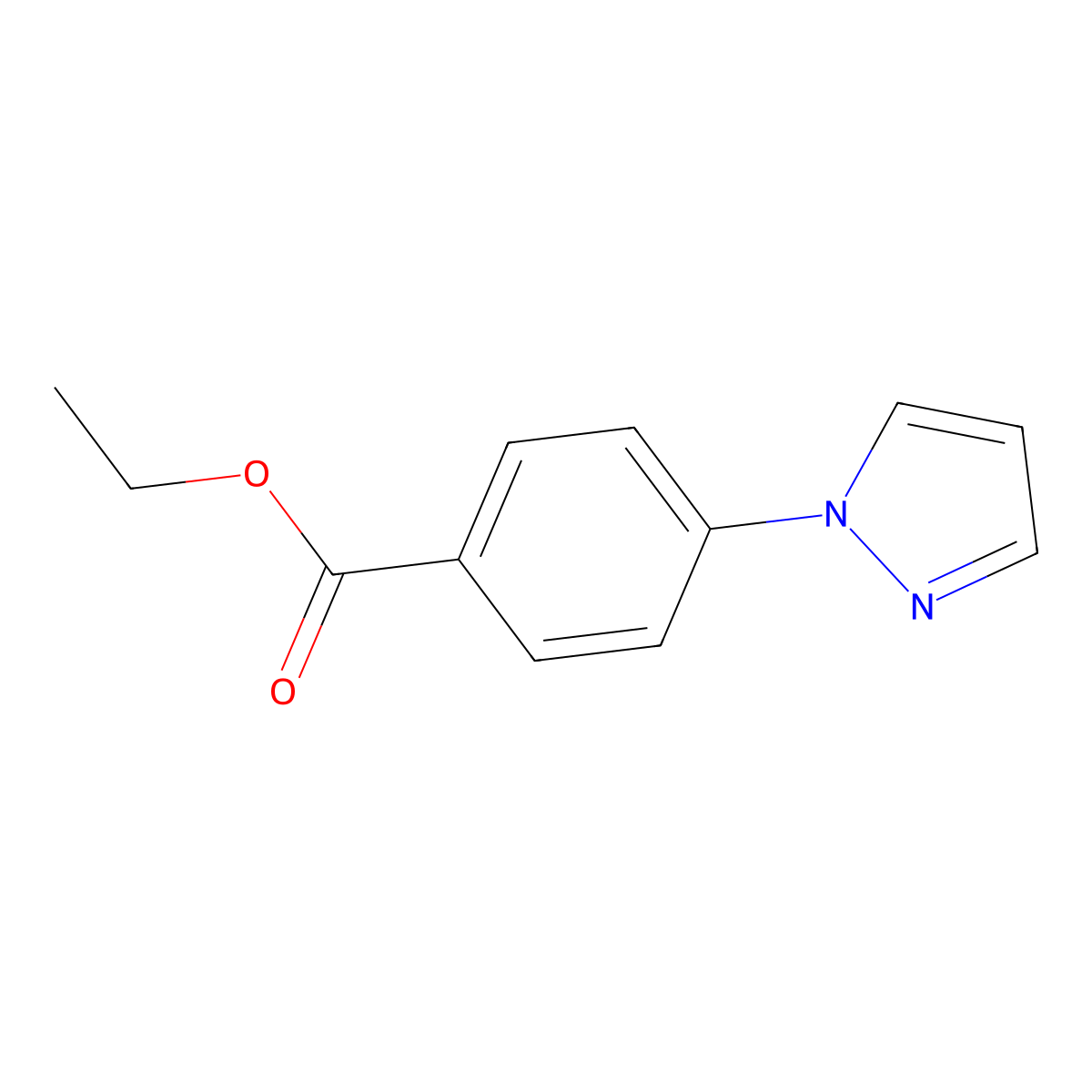 Ethyl 4-(1H-pyrazol-1-YL)benzoate molecular structure, CAS 143426-47-5