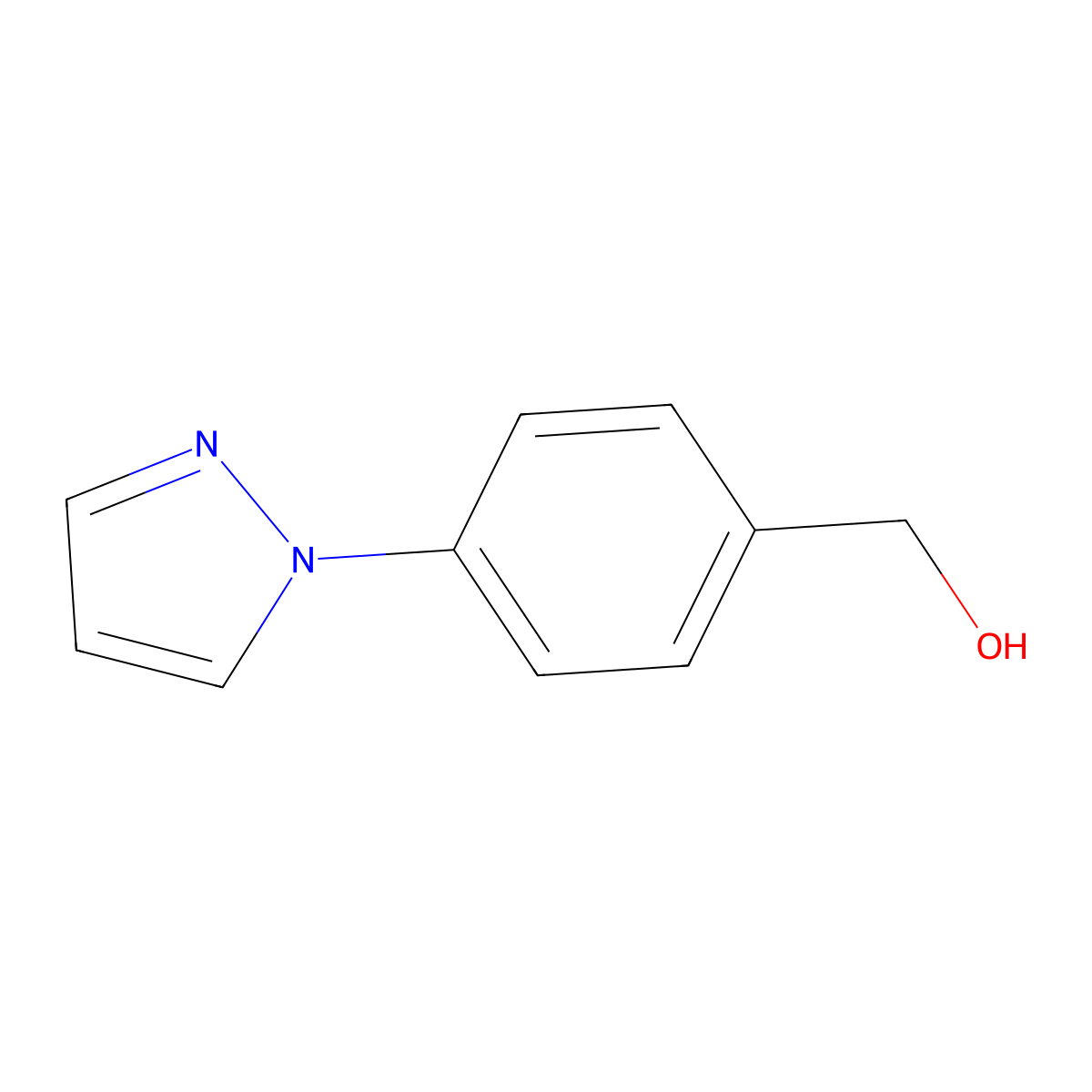 (4-(1H-Pyrazol-1-yl)phenyl)methanol molecular structure, CAS 143426-49-7