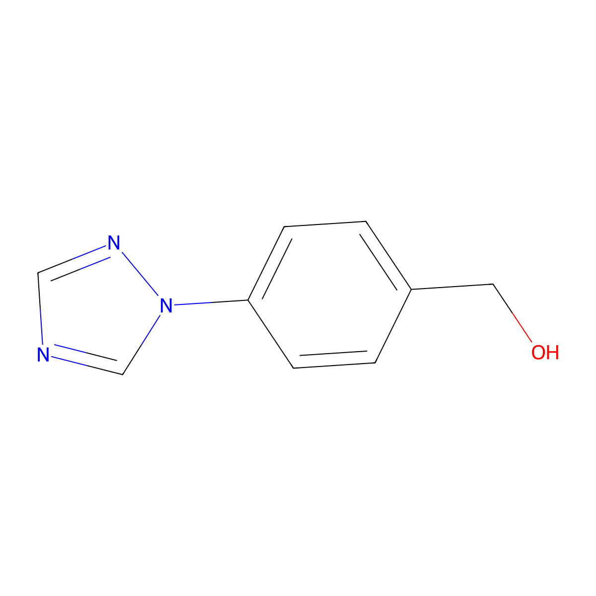 (4-(1H-1,2,4-Triazol-1-yl)phenyl)methanol molecular structure, CAS 143426-50-0