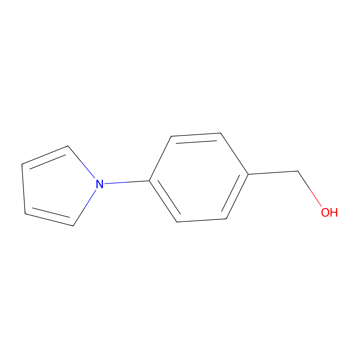 [4-(1H-Pyrrol-1-yl)phenyl]methanol molecular structure, CAS 143426-51-1