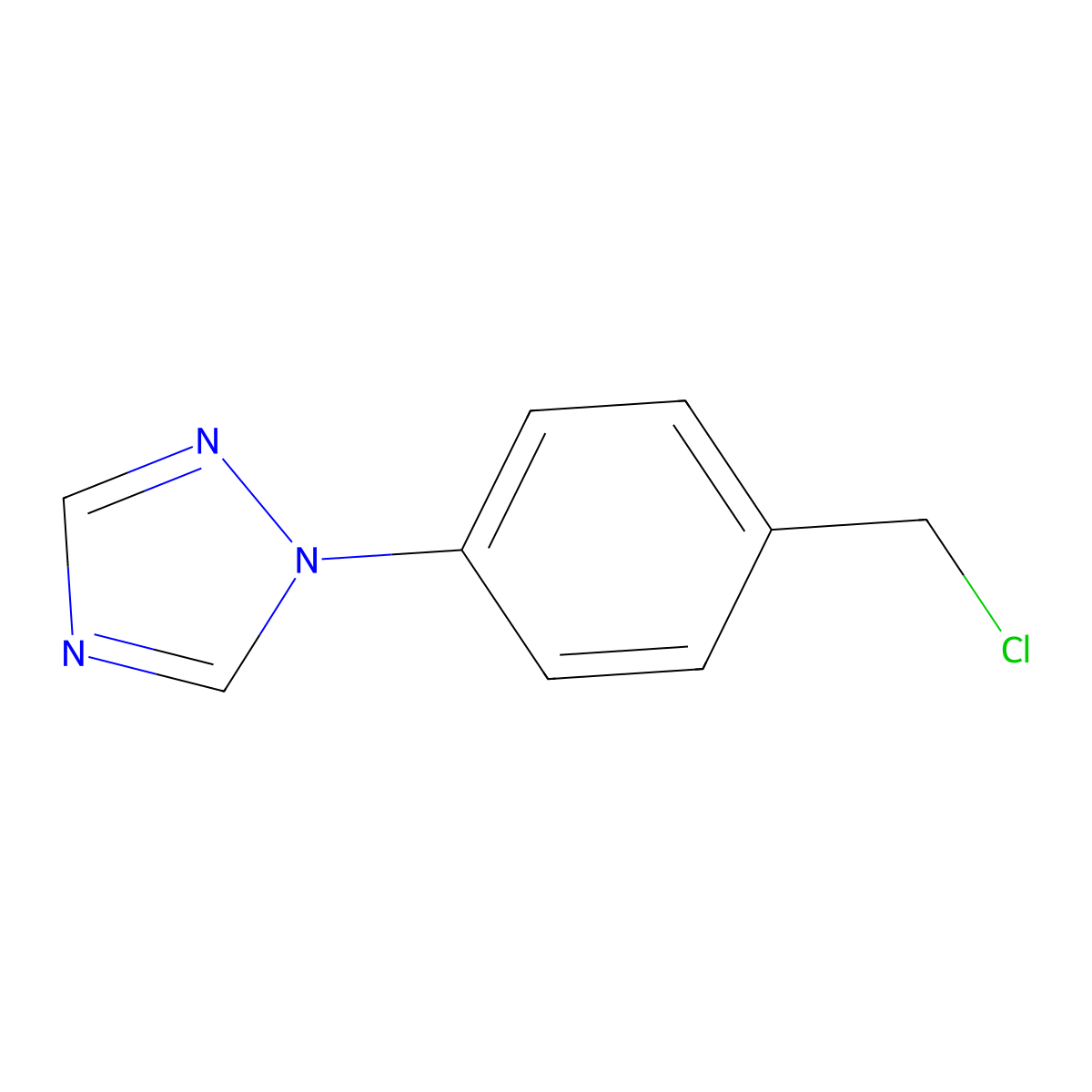 1-[4-(chloromethyl)phenyl]-1H-1,2,4-triazole molecular structure, CAS 143426-53-3