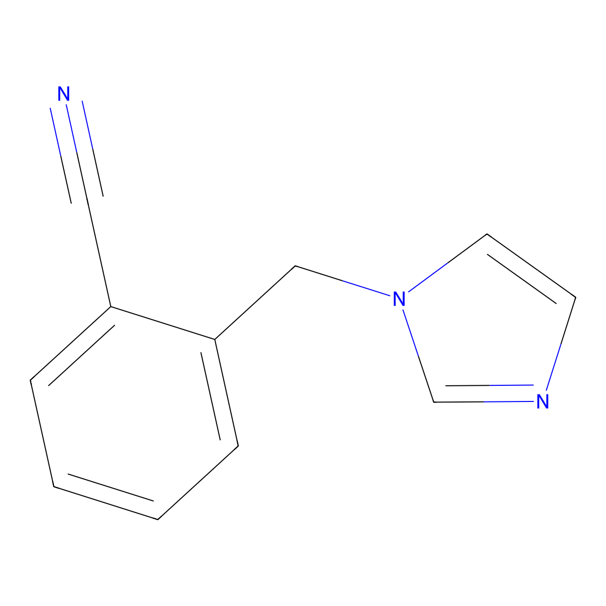 2-Imidazol-1-ylmethyl-benzonitrile molecular structure, CAS 143426-58-8
