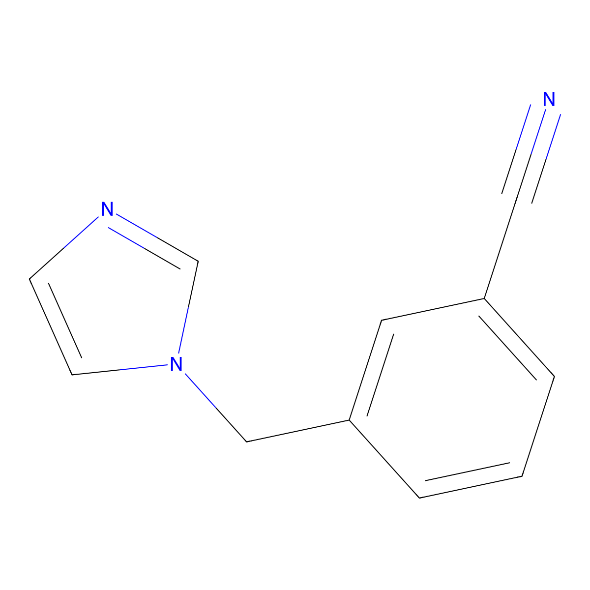 3-[(1H-Imidazol-1-yl)methyl]benzonitrile molecular structure, CAS 143426-59-9
