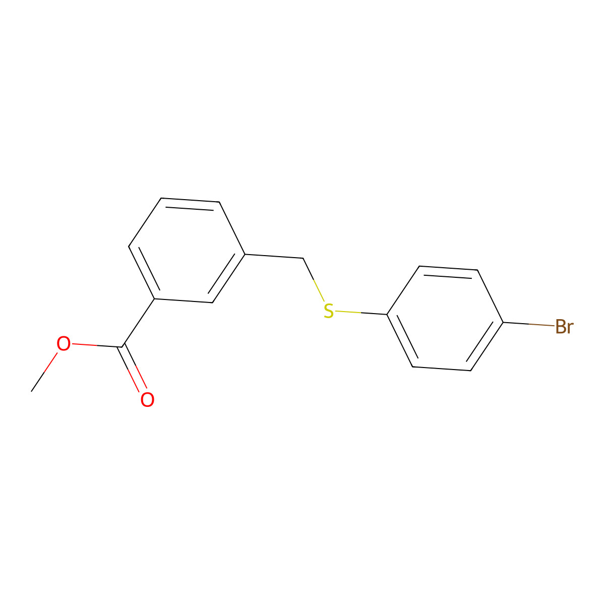 Methyl 3-{[(4-Bromophenyl)thio]methyl}benzoate molecular structure, CAS 143427-20-7