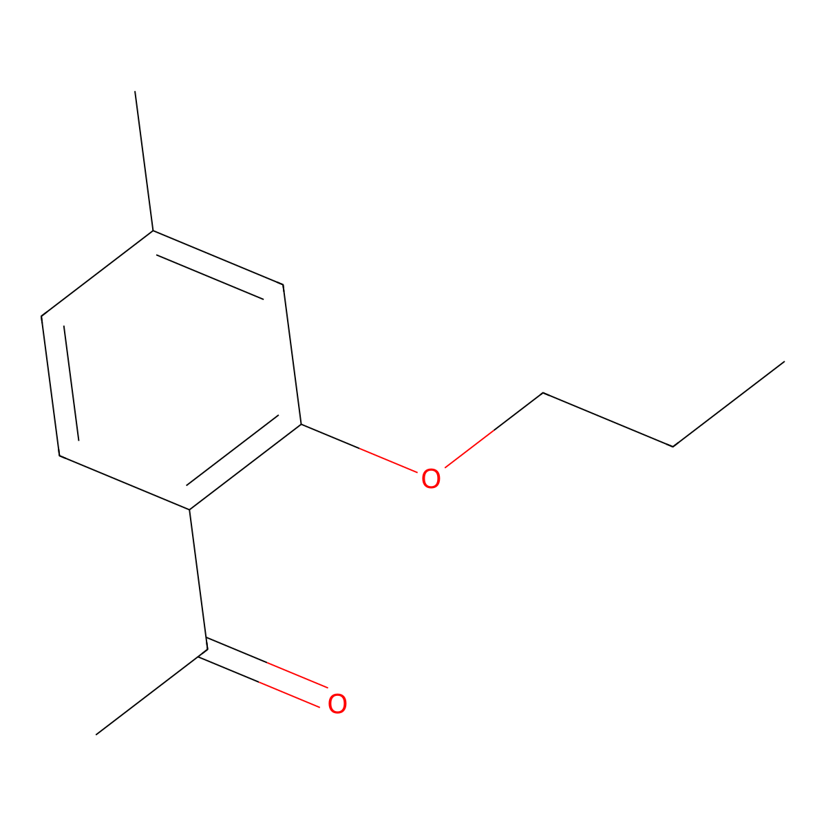 Ethanone, 1-(4-methyl-2-propoxyphenyl)- molecular structure, CAS 143428-34-6