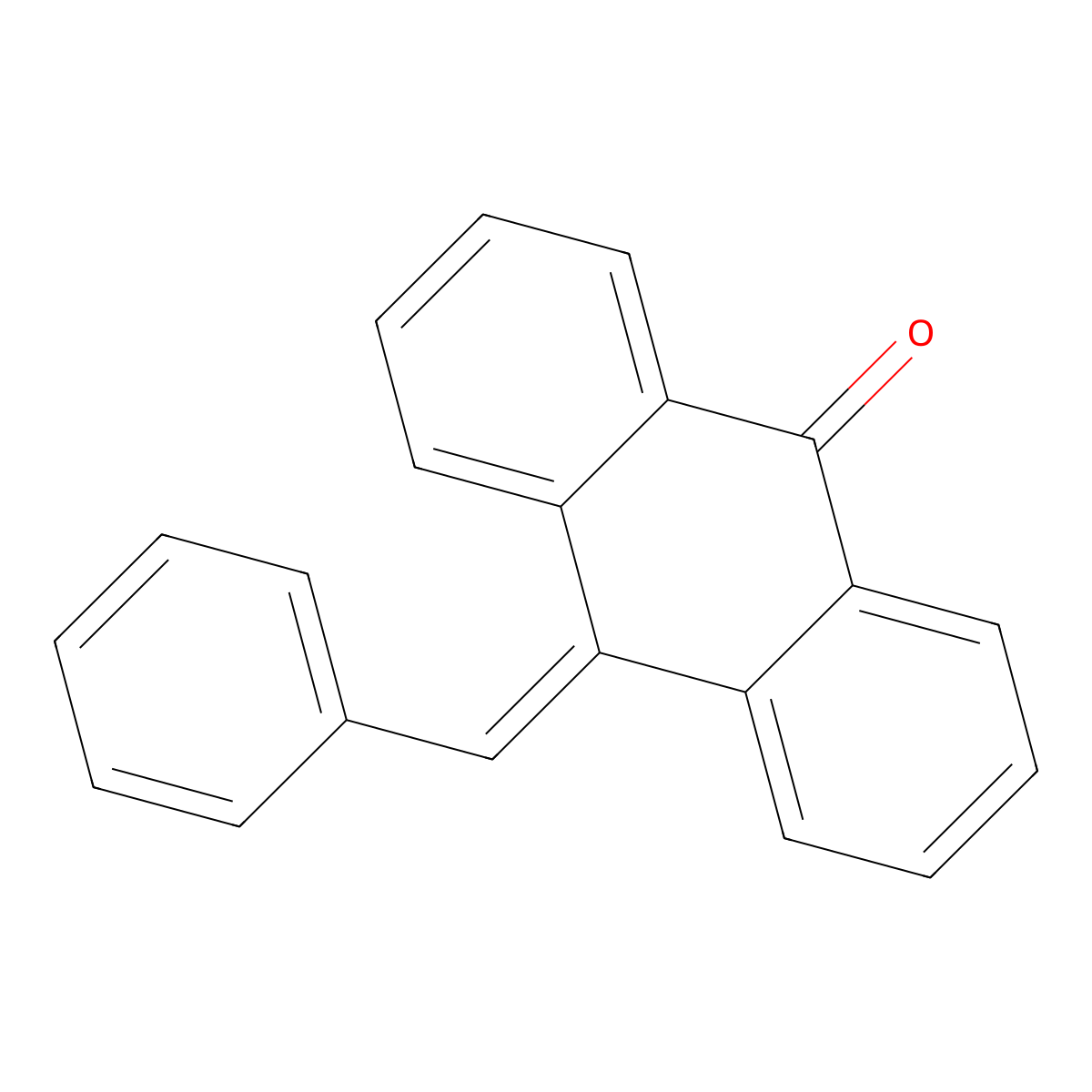10-Benzylideneanthracen-9(10h)-one molecular structure, CAS 14343-92-1