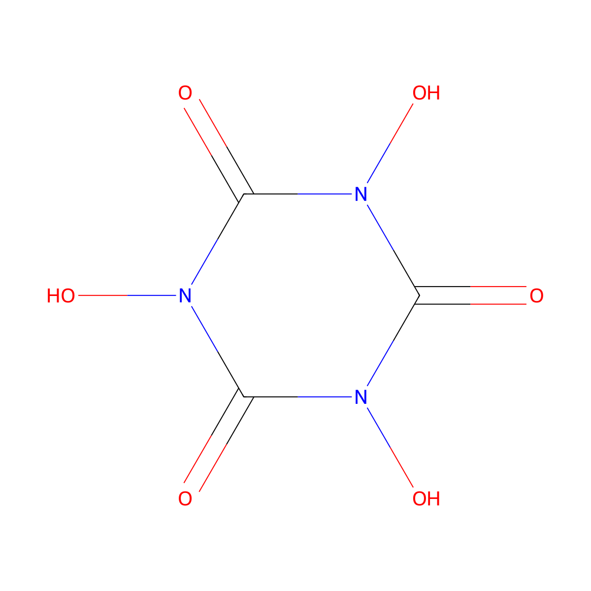 1,3,5-Trihydroxy-1,3,5-triazinane-2,4,6-trione molecular structure, CAS 143435-52-3