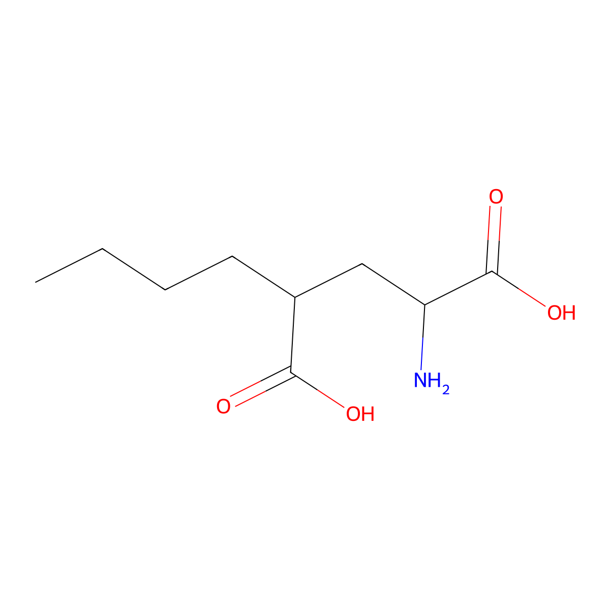 (4S)-4-butyl-L-glutamic acid molecular structure, CAS 14344-45-7