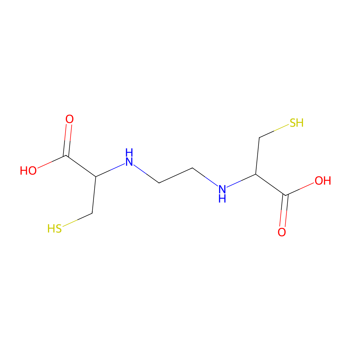 Ethylenedicysteine molecular structure, CAS 14344-48-0