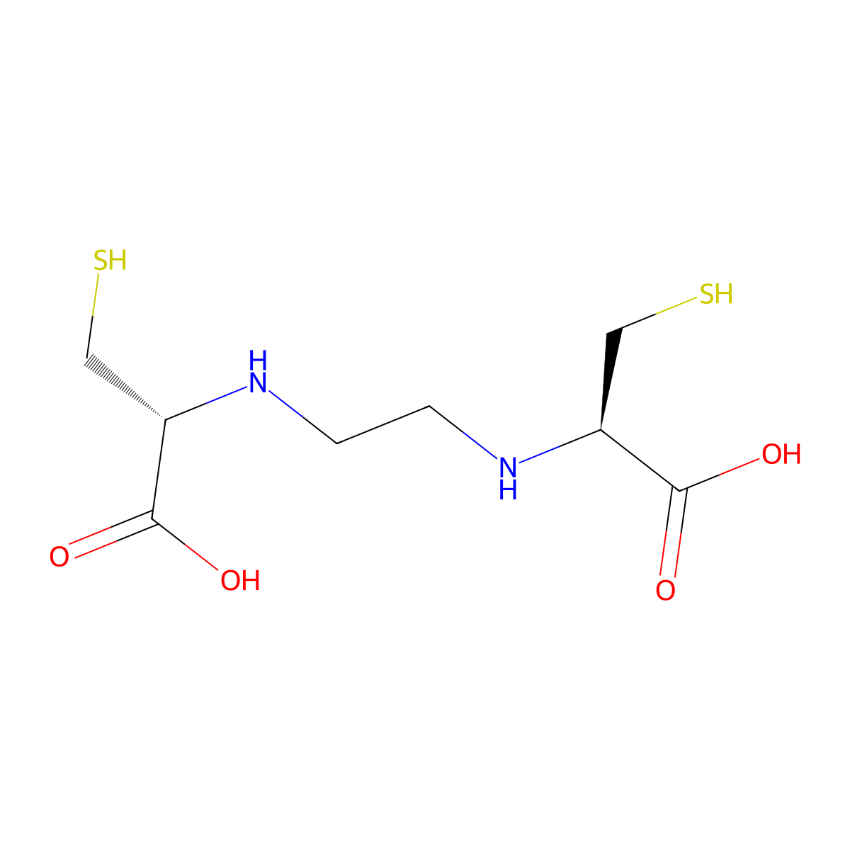 Ethylenedicysteine molecular structure, CAS 14344-48-0