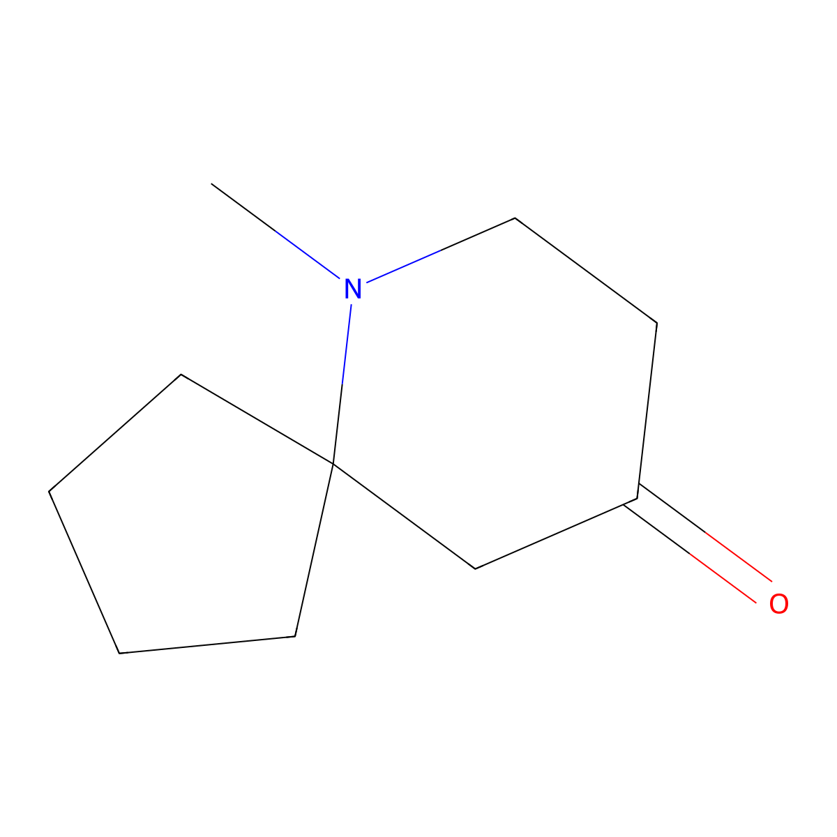 6-Methyl-6-azaspiro[4.5]decan-9-one molecular structure, CAS 143446-63-3