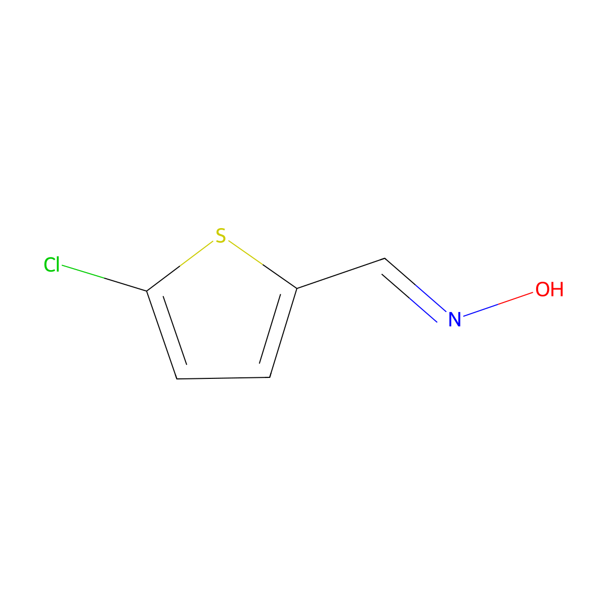 5-Chloro-2-thiophenecarbaldehyde oxime molecular structure, CAS 14345-95-0
