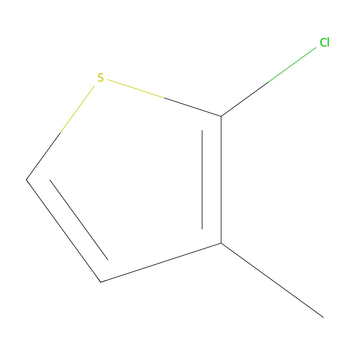 2-Chloro-3-methylthiophene molecular structure, CAS 14345-97-2
