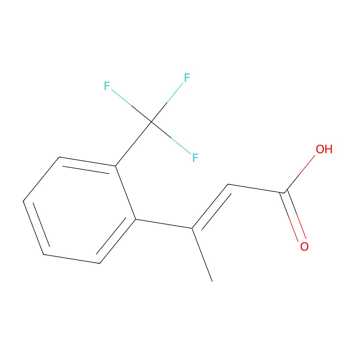 3-[2-(Trifluoromethyl)phenyl]but-2-enoic acid molecular structure, CAS 143455-65-6