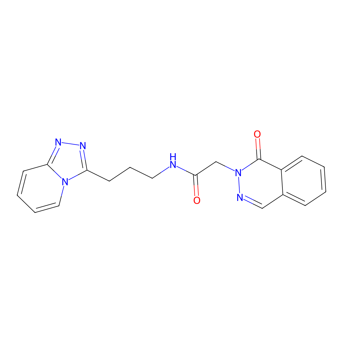 2-(1-oxophthalazin-2(1H)-yl)-N-[3-([1,2,4]triazolo[4,3-a]pyridin-3-yl)propyl]acetamide molecular structure, CAS 1434594-57-6