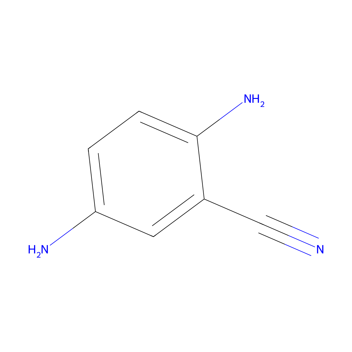 2,5-Diaminobenzonitrile molecular structure, CAS 14346-13-5
