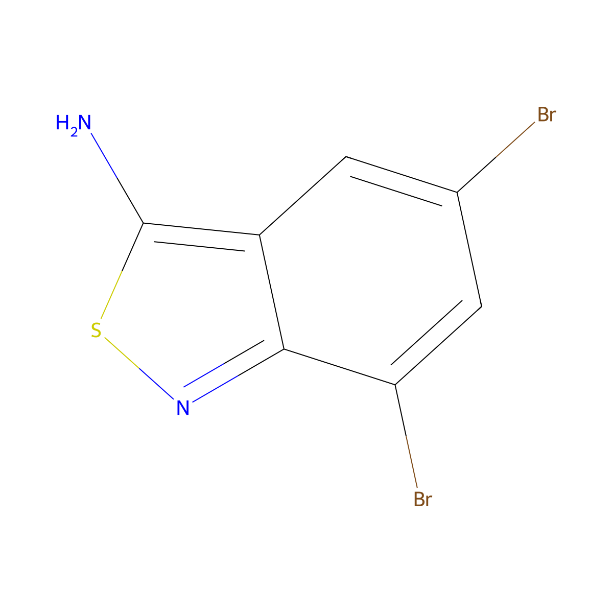5,7-Dibromo-2,1-benzothiazol-3-amine molecular structure, CAS 14346-17-9