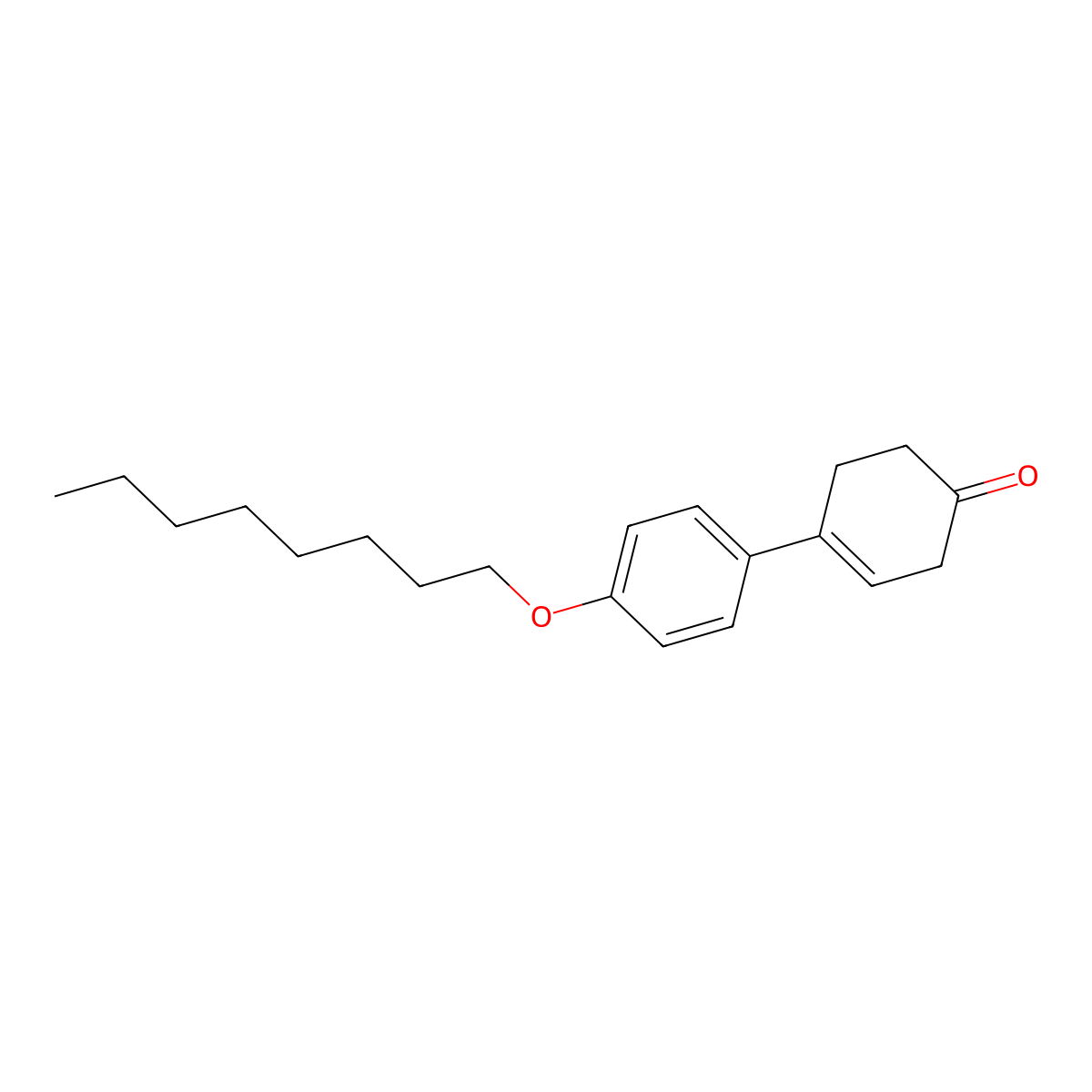 4'-(Octyloxy)-2,5-dihydro[1,1'-biphenyl]-4(3H)-one molecular structure, CAS 143462-45-7