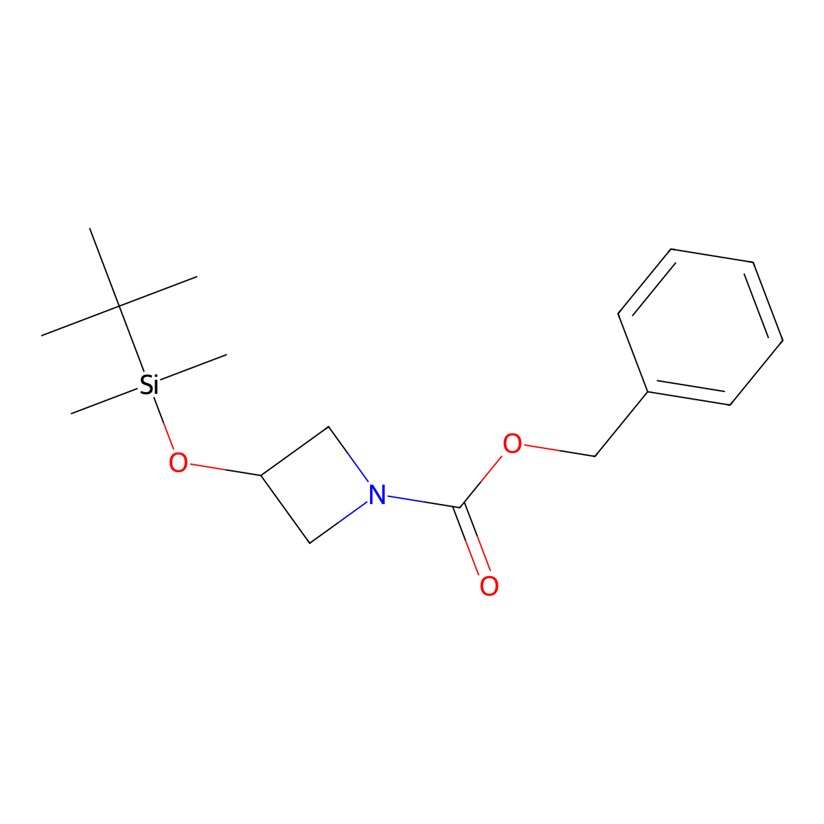Benzyl 3-[tert-butyl(dimethyl)silyl]oxyazetidine-1-carboxylate molecular structure, CAS 1434650-42-6