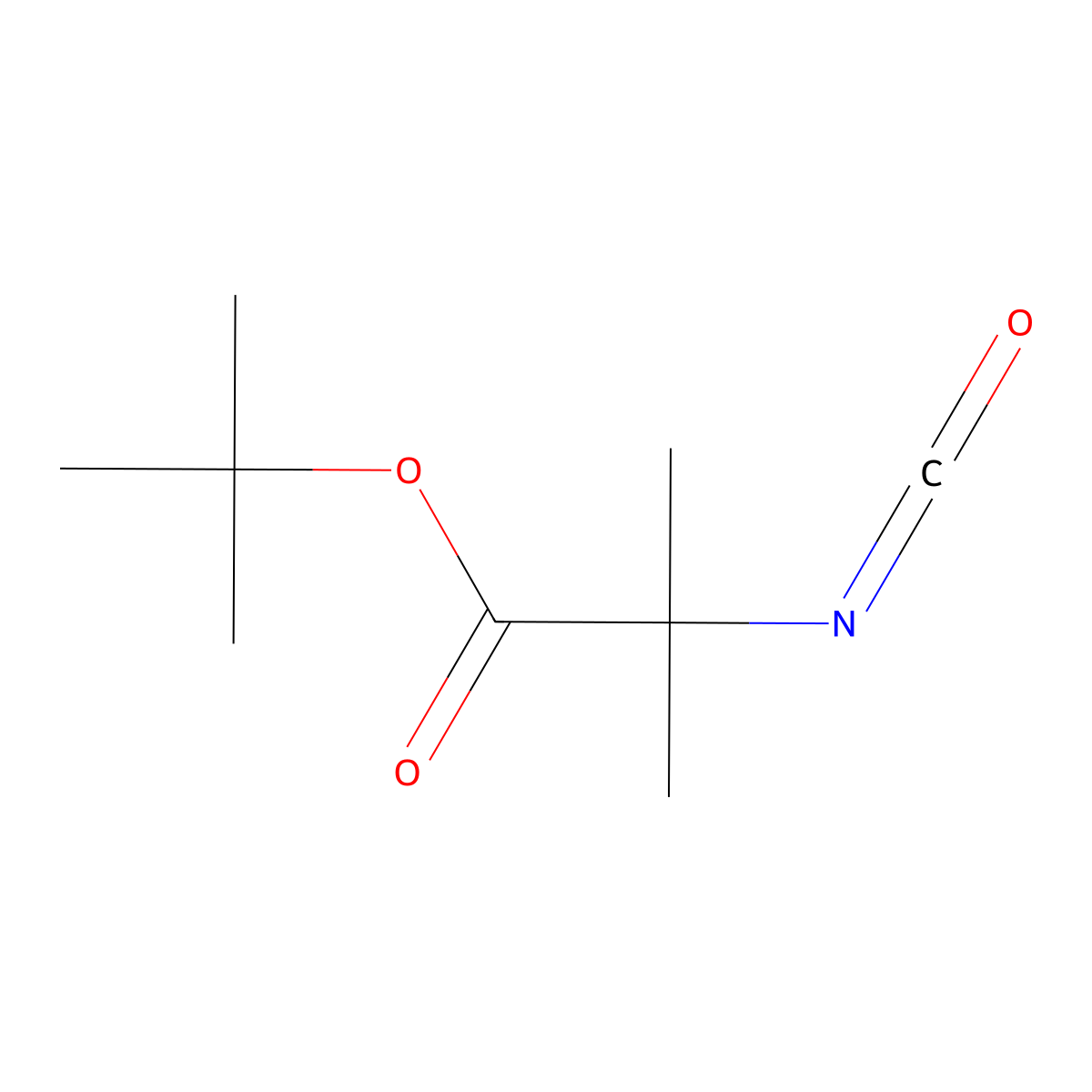 Tert-butyl 2-isocyanato-2-methylpropanoate molecular structure, CAS 1434655-18-1
