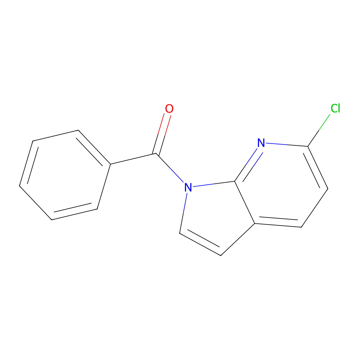 (6-Chloro-1H-pyrrolo[2,3-b]pyridin-1-yl)(phenyl)methanone molecular structure, CAS 143468-11-5