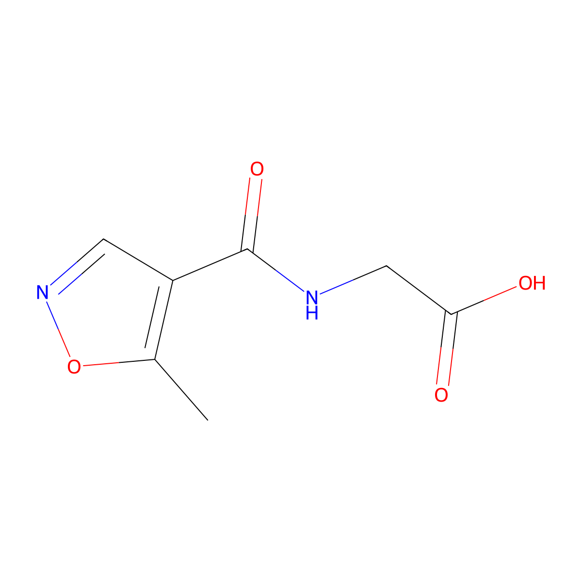 2-[(5-Methyl-1,2-oxazol-4-yl)formamido]acetic acid molecular structure, CAS 143469-00-5