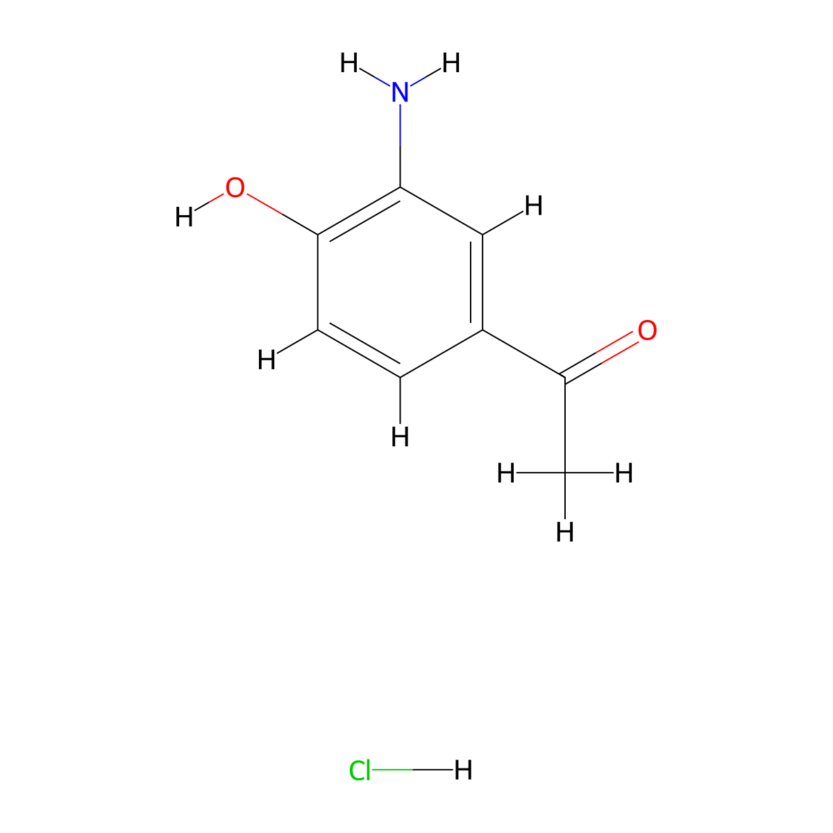 1-(3-Amino-4-hydroxyphenyl)ethan-1-one hydrochloride molecular structure, CAS 14347-14-9