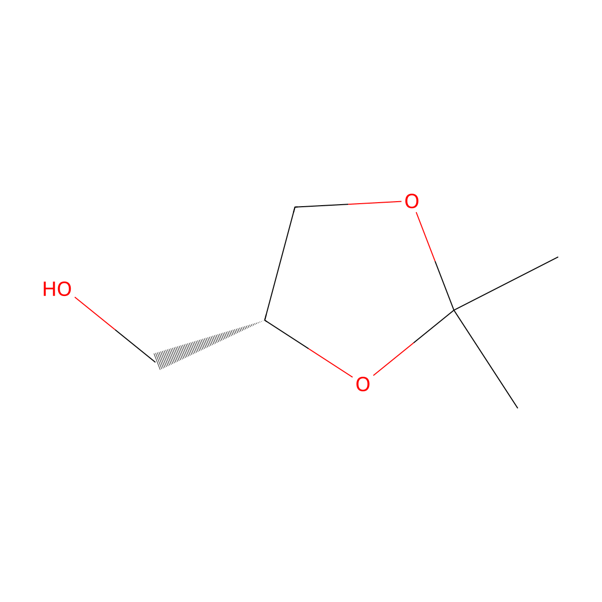 (R)-Solketal molecular structure, CAS 14347-78-5