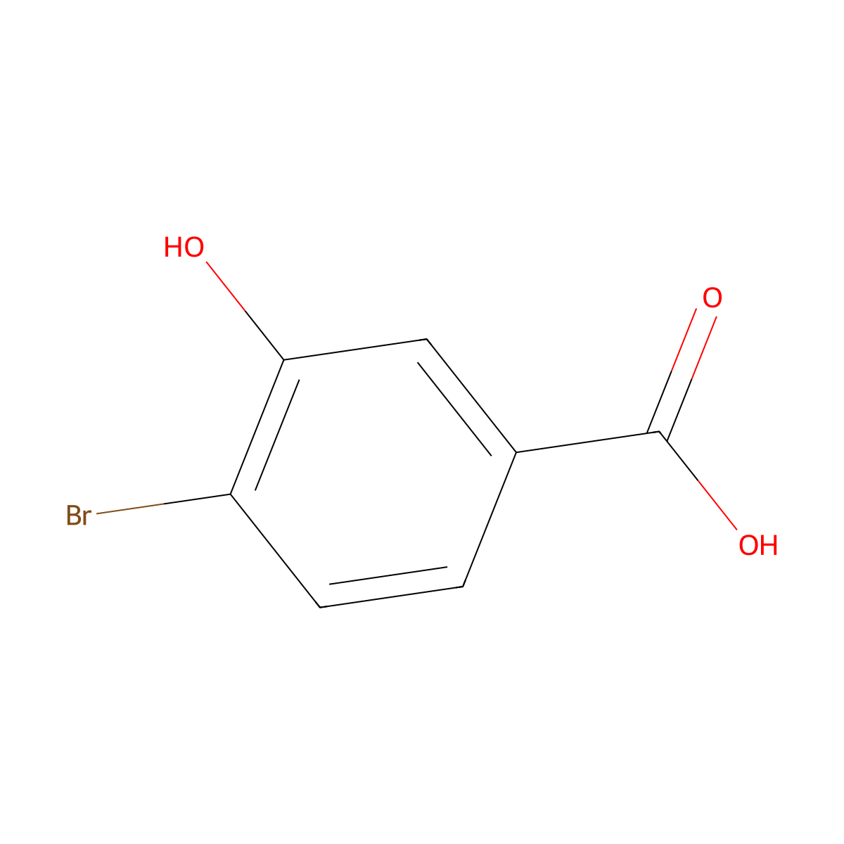 4-Bromo-3-hydroxybenzoic acid molecular structure, CAS 14348-38-0