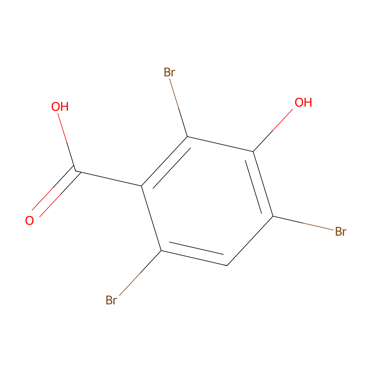 2,4,6-Tribromo-3-hydroxybenzoic acid molecular structure, CAS 14348-40-4