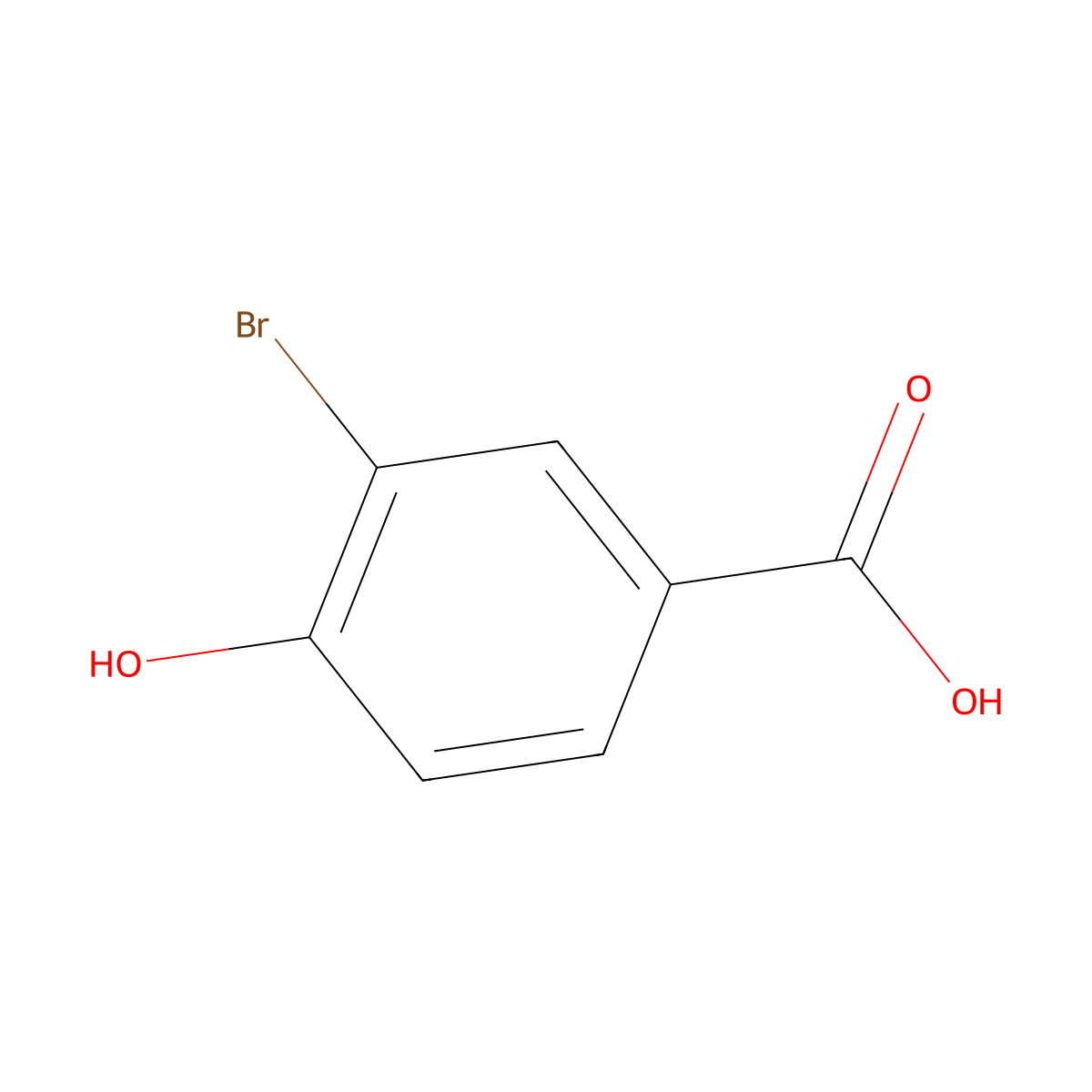 3-Bromo-4-hydroxybenzoic acid molecular structure, CAS 14348-41-5