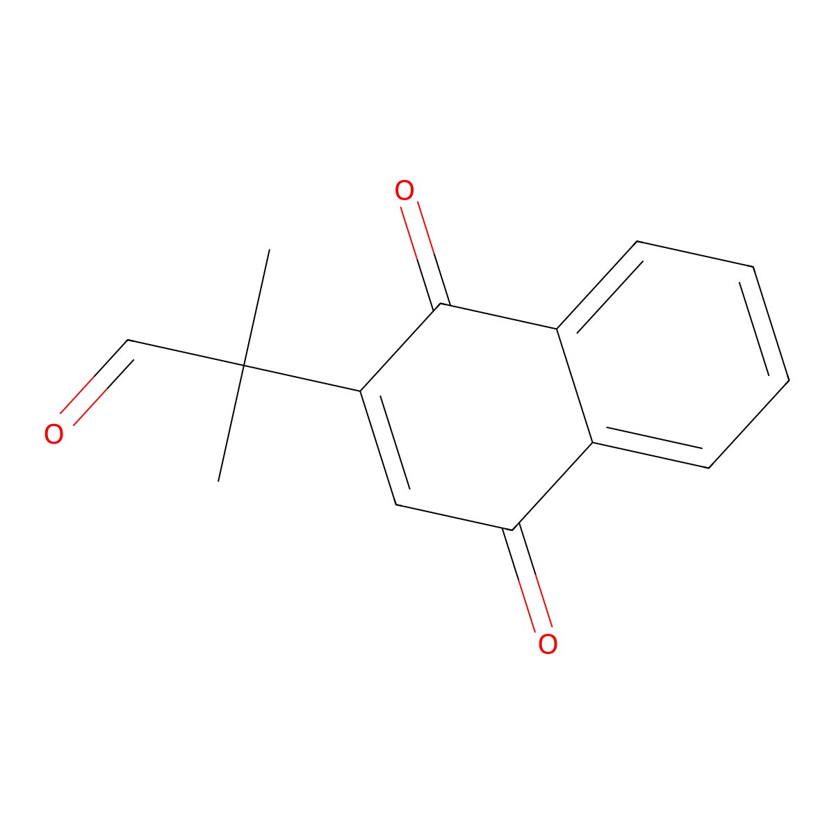 2-(1,4-Dioxo-1,4-dihydronaphthalen-2-yl)-2-methylpropanal molecular structure, CAS 14348-64-2