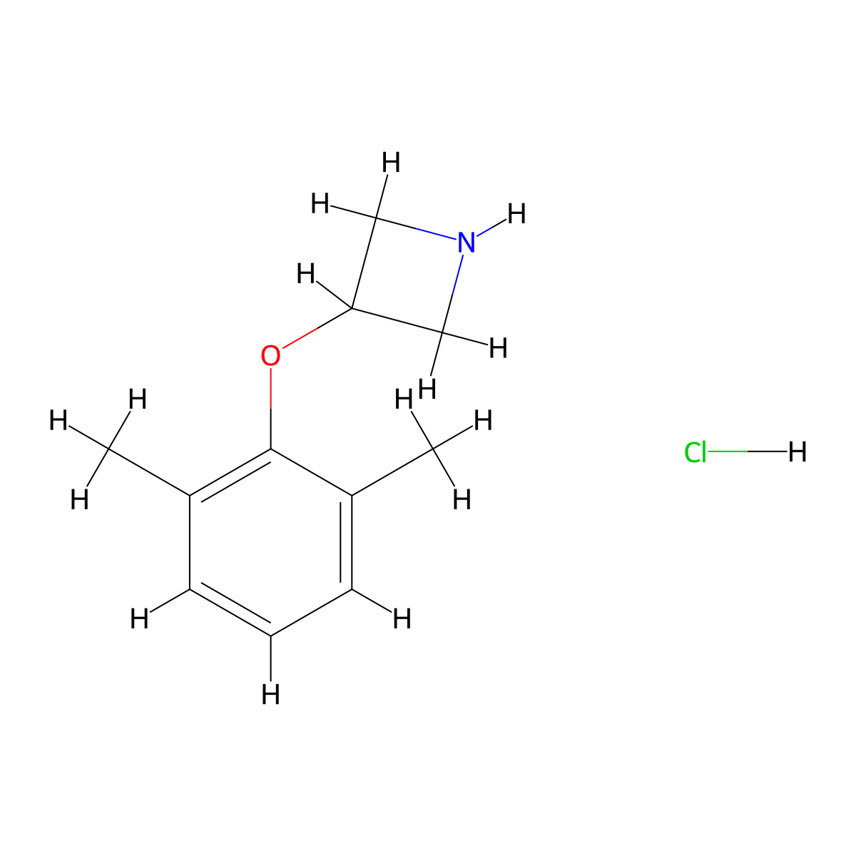 3-(2,6-Dimethylphenoxy)azetidine hydrochloride molecular structure, CAS 143482-46-6