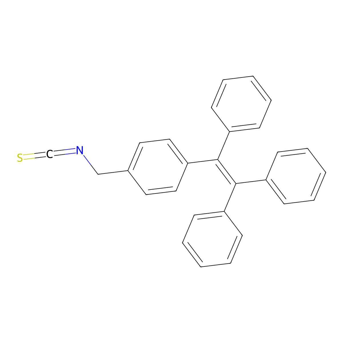 (2-(4-(Isothiocyanatomethyl)phenyl)ethene-1,1,2-triyl)tribenzene molecular structure, CAS 1434839-89-0