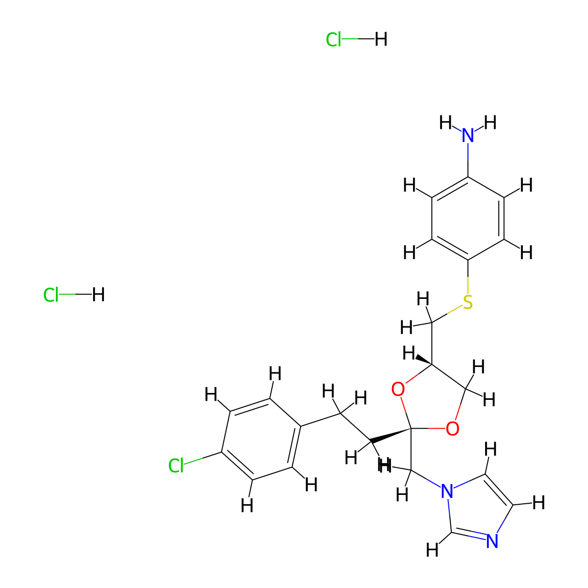 Azalanstat Dihydrochloride molecular structure, CAS 143484-82-6