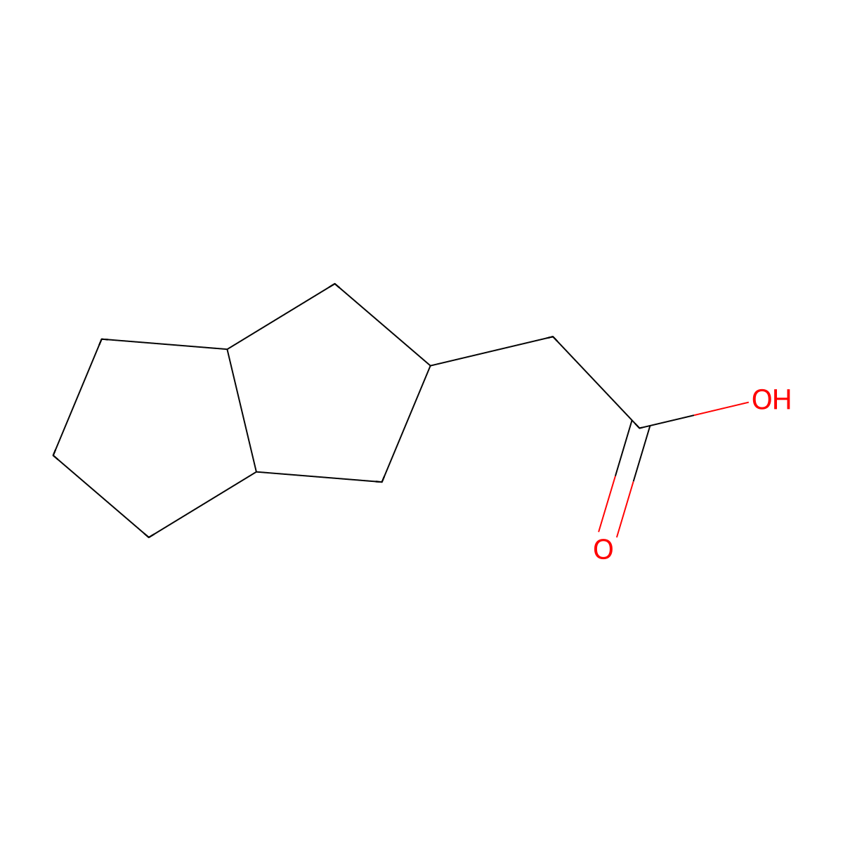 rac-2-[(3aR,6aR)-octahydropentalen-2-yl]acetic acid molecular structure, CAS 143494-08-0