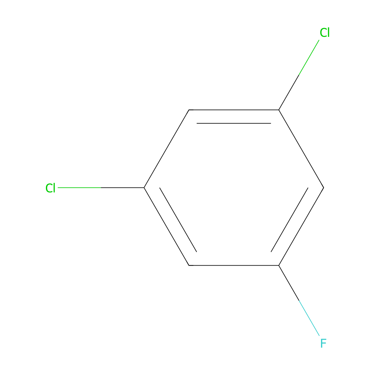 1,3-Dichloro-5-fluorobenzene molecular structure, CAS 1435-46-7