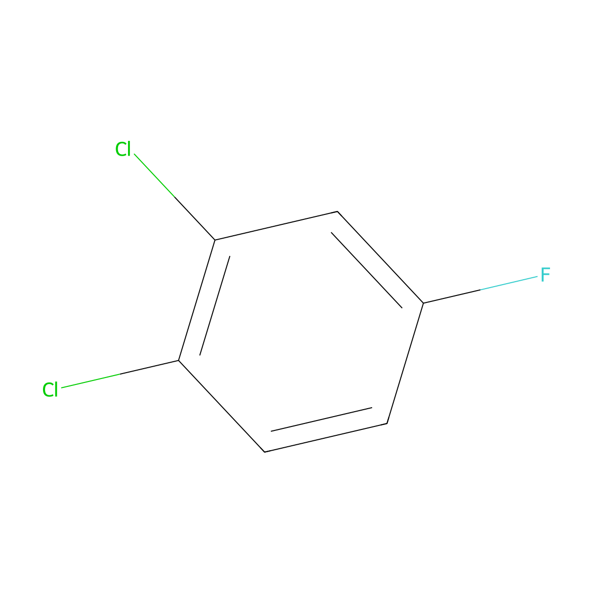 1,2-Dichloro-4-fluorobenzene molecular structure, CAS 1435-49-0