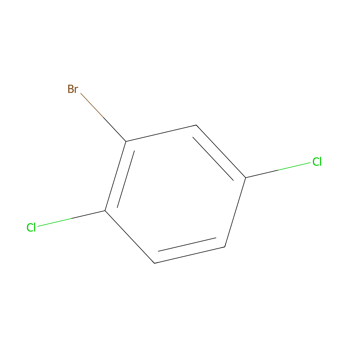 2-Bromo-1,4-dichlorobenzene molecular structure, CAS 1435-50-3