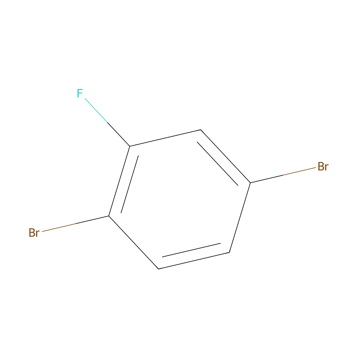1,4-Dibromo-2-fluorobenzene molecular structure, CAS 1435-52-5