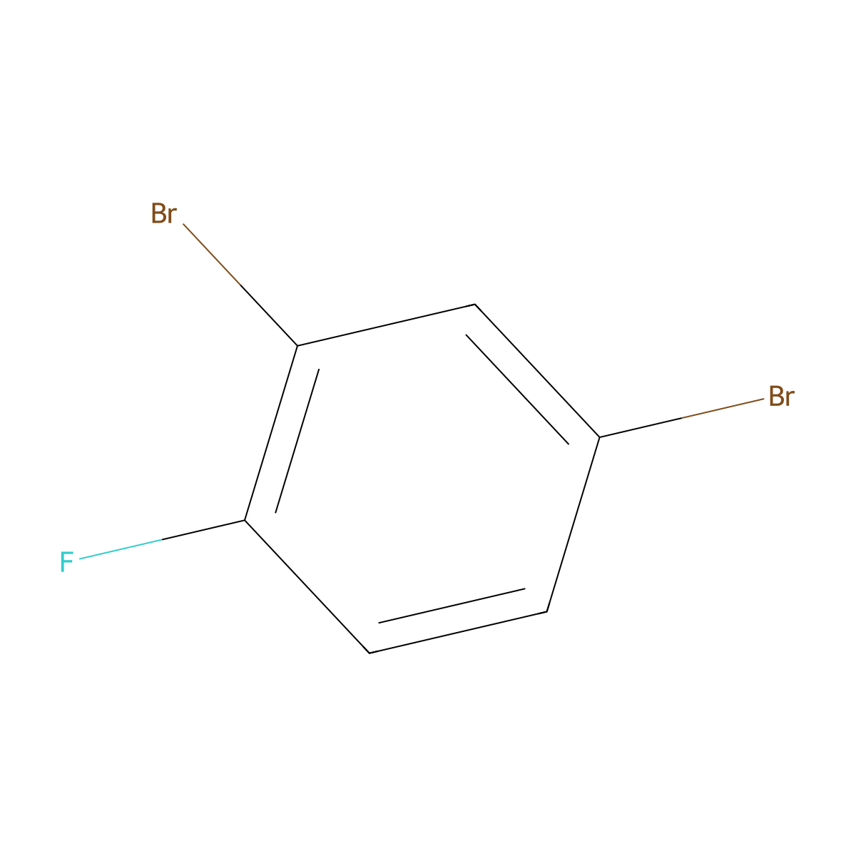 2,4-Dibromo-1-fluorobenzene molecular structure, CAS 1435-53-6