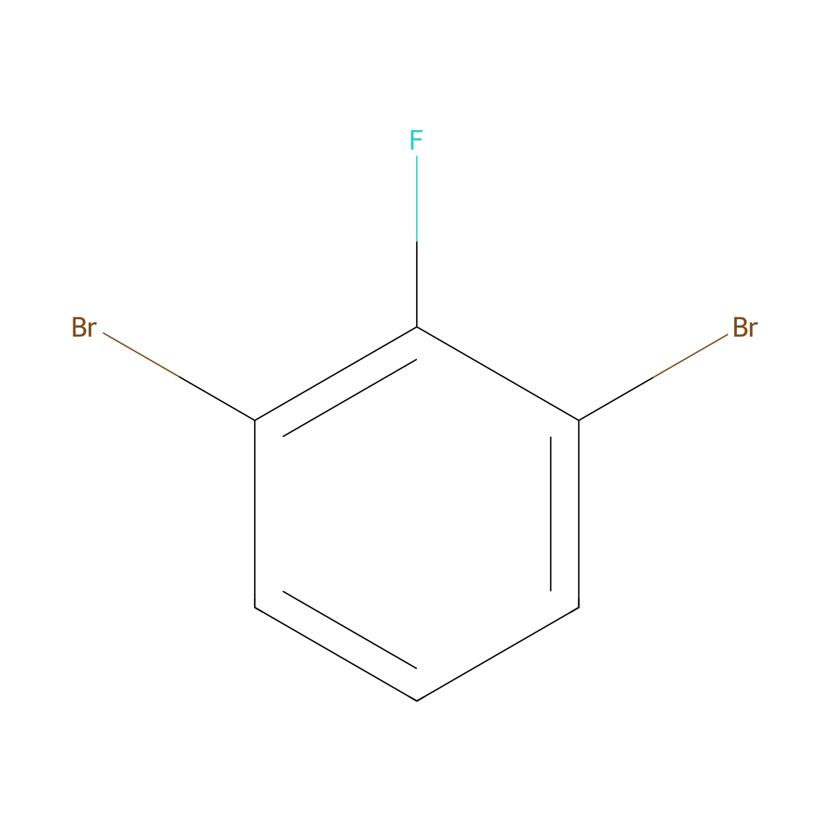 1,3-Dibromo-2-fluorobenzene molecular structure, CAS 1435-54-7