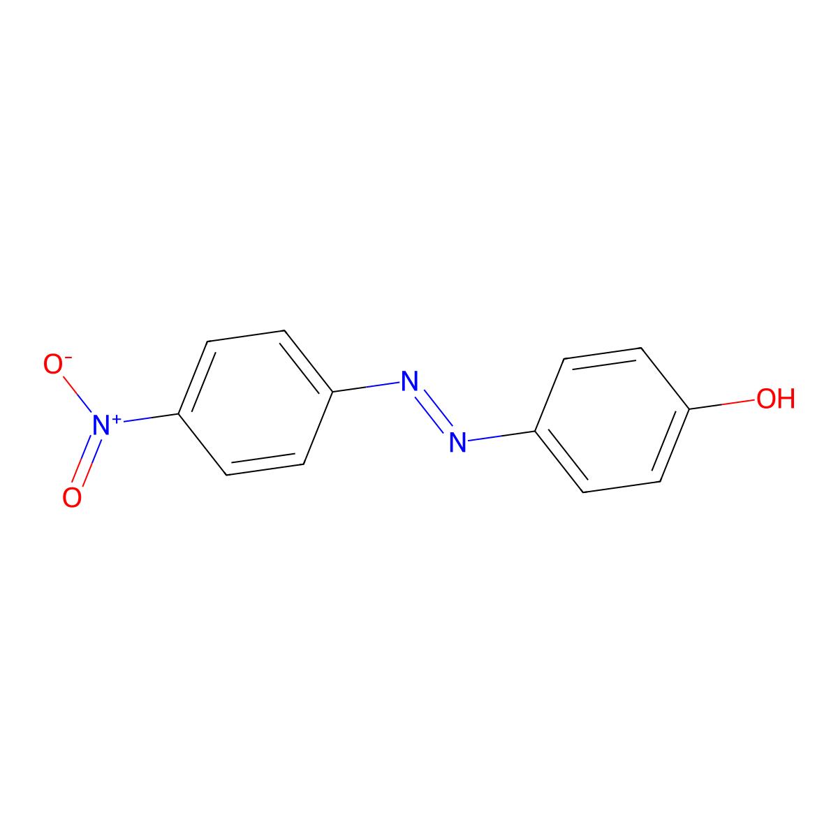 4-Hydroxy-4'-nitroazobenzene molecular structure, CAS 1435-60-5