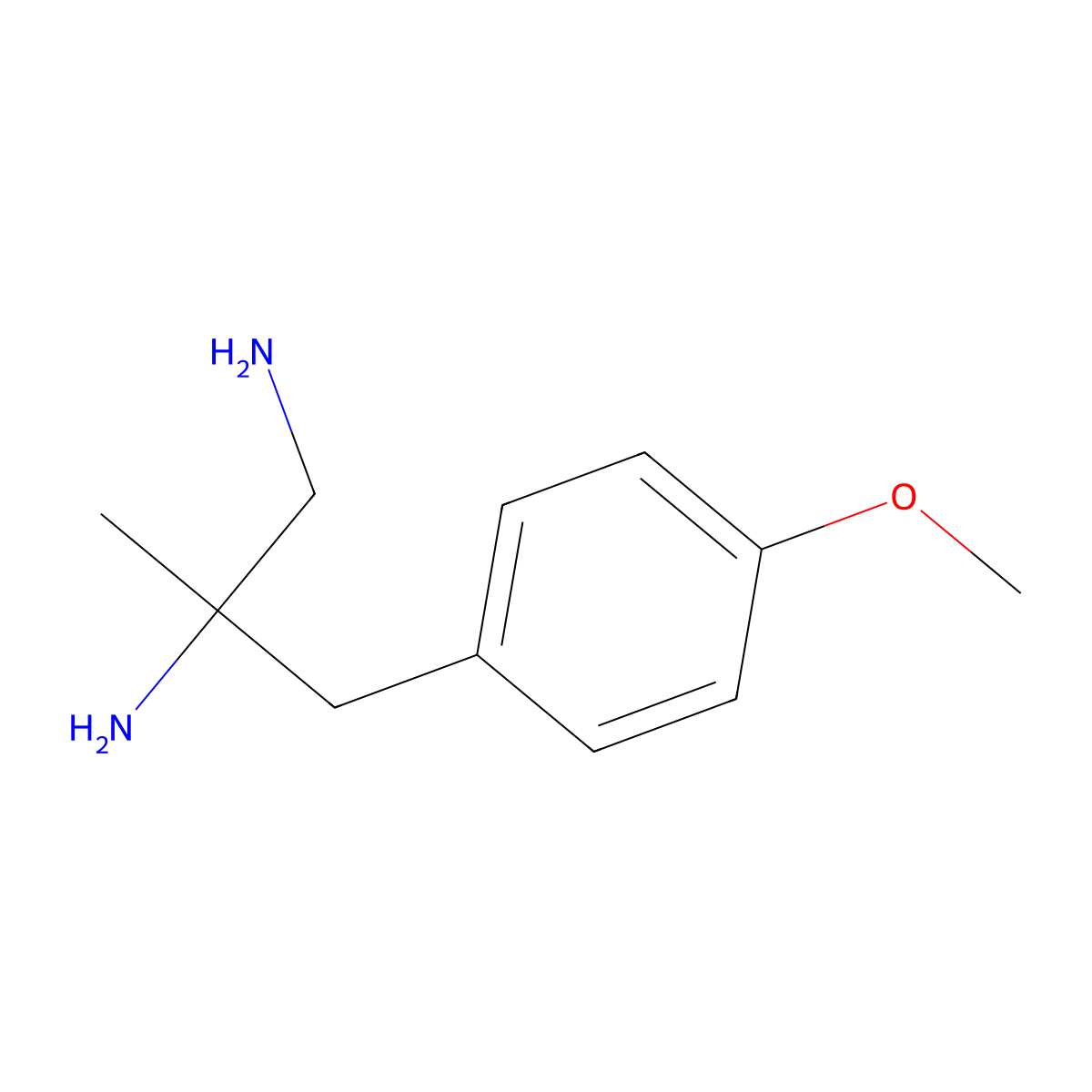 3-(4-Methoxyphenyl)-2-methylpropane-1,2-diamine molecular structure, CAS 143504-81-8