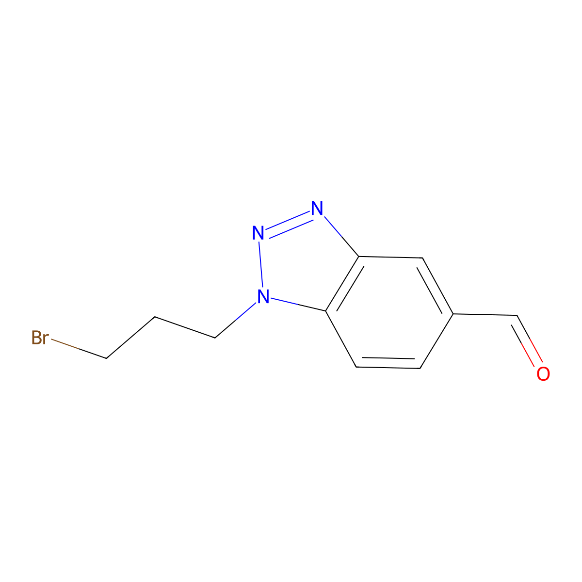 1-(3-Bromopropyl)-1H-benzo[d][1,2,3]triazole-5-carbaldehyde molecular structure, CAS 1435049-23-2