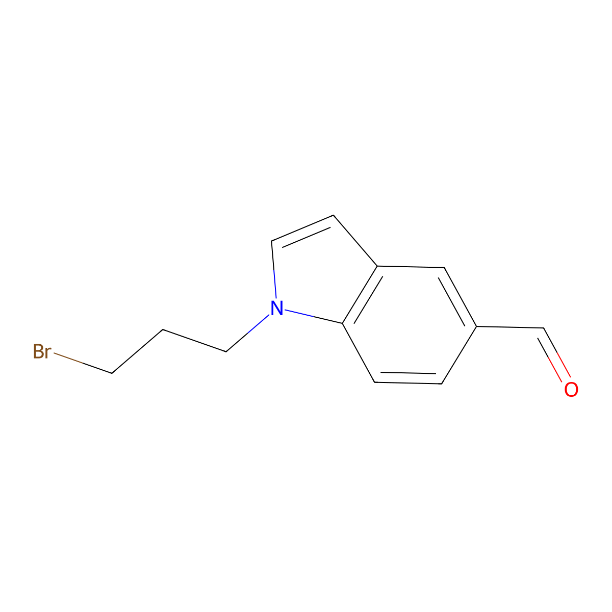 1-(3-bromopropyl)-1H-indole-5-carbaldehyde molecular structure, CAS 1435049-27-6