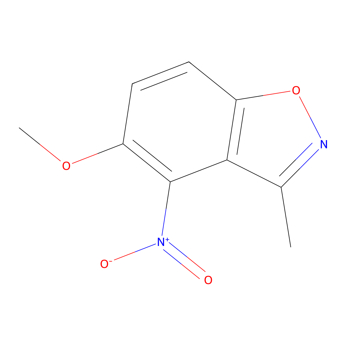 5-Methoxy-3-methyl-4-nitrobenzo[d]isoxazole molecular structure, CAS 1435059-44-1