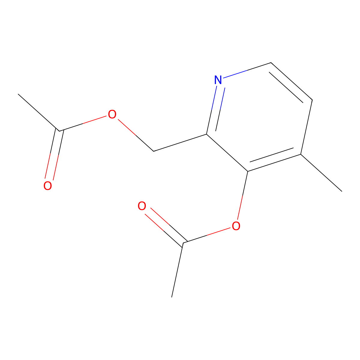 (3-Acetoxy-4-methylpyridin-2-yl)methyl acetate molecular structure, CAS 143509-35-7