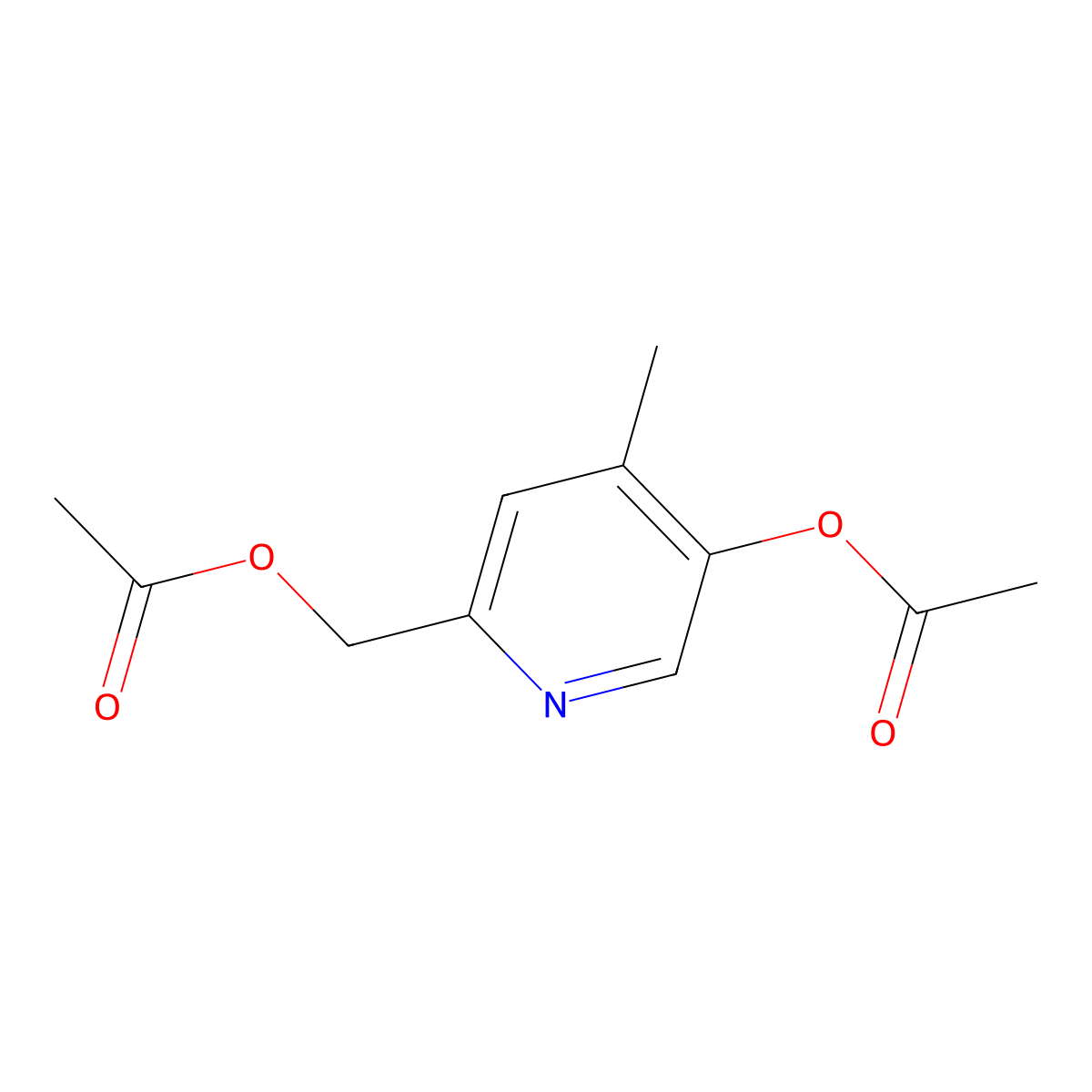 (5-Acetoxy-4-methylpyridin-2-yl)methyl acetate molecular structure, CAS 143509-36-8
