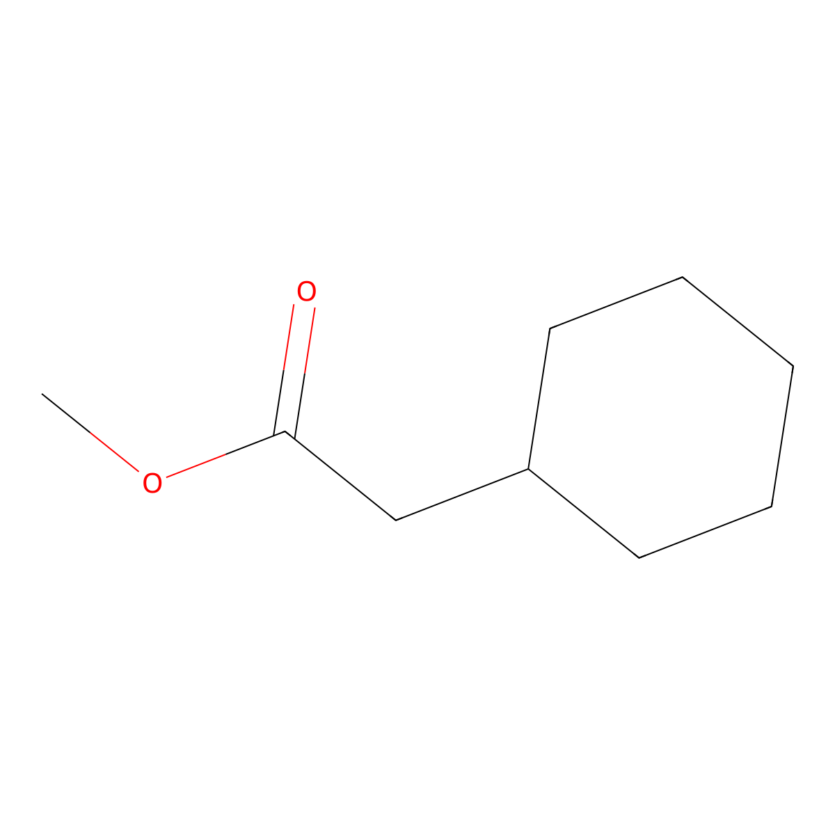 Cyclohexaneacetic acid, methyl ester molecular structure, CAS 14352-61-5